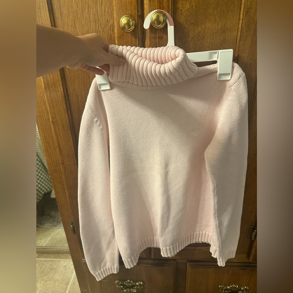 Lauren Ralph Lauren Soft Pink Cowl Neck (Turtleneck) Sweater